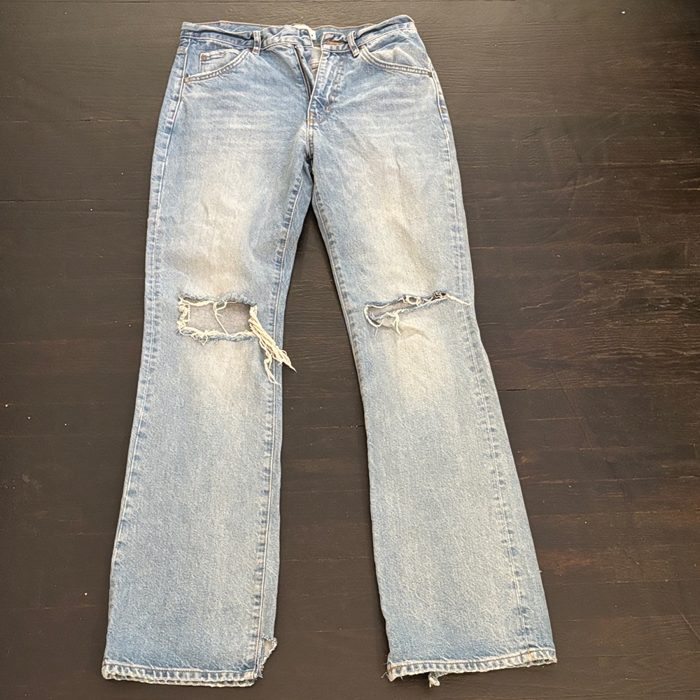 Zara Distressed Light Blue Women's Jeans